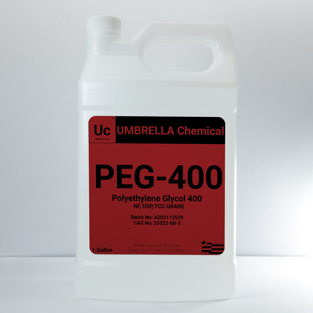 UMBRELLA Chemical Pure Polyethylene Glycol 400 (PEG 400) NF-FCC/EP-USP 1 Gallon