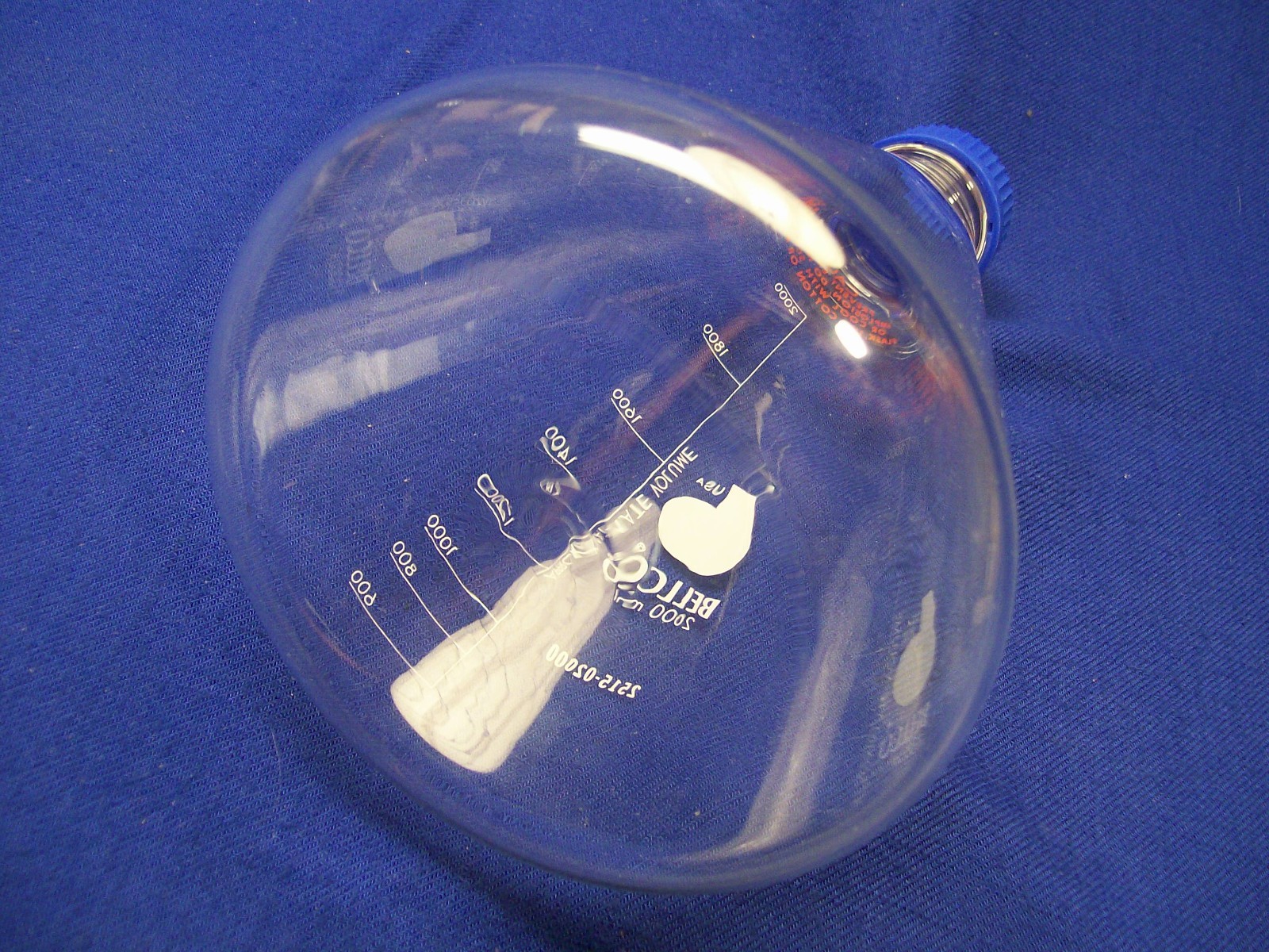 Nice BELLCO 2000 ml Screw Top Erlenmeyer Flask No. 2515-02000 With Cap Carafe
