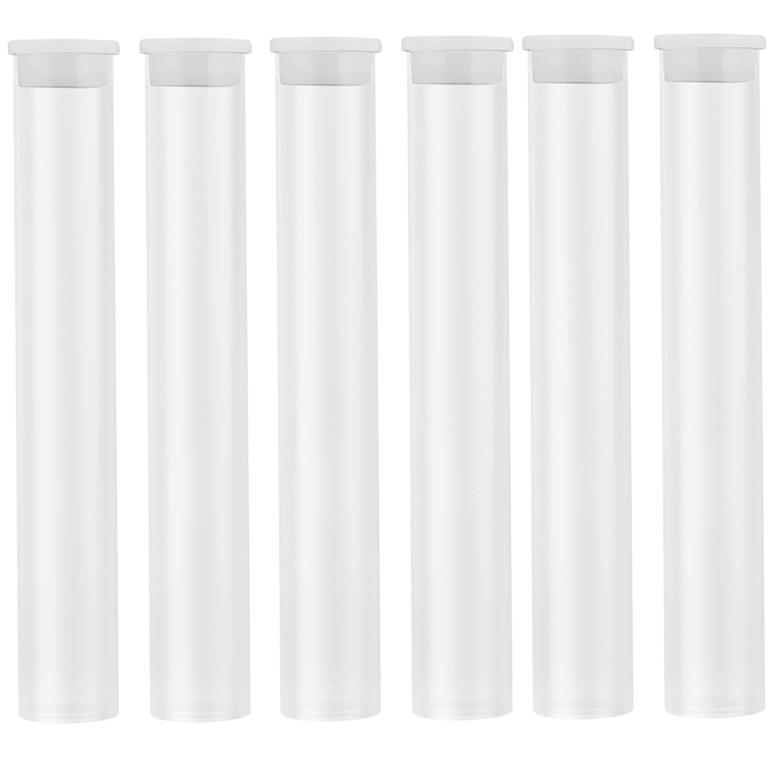 Clear PVC Tube 6Pcs Acrylic Tubes with Caps Empty Tube Packaging with Cap Bea…