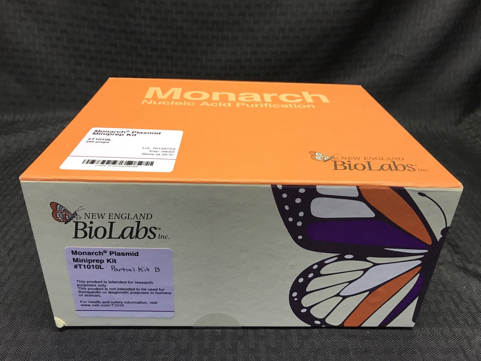 BIOLABS Monarch Plasmid DNA Miniprep Kit – Partial Kit T1010L B