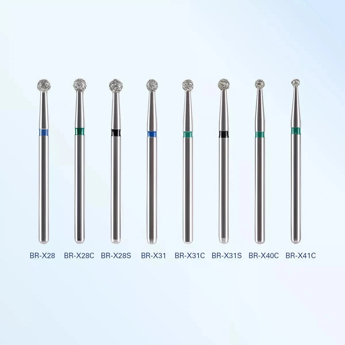 10 Pcs/Box Dental Surgical Diamond FG 1.6mm Burs Ball Round High Speed Handpiece