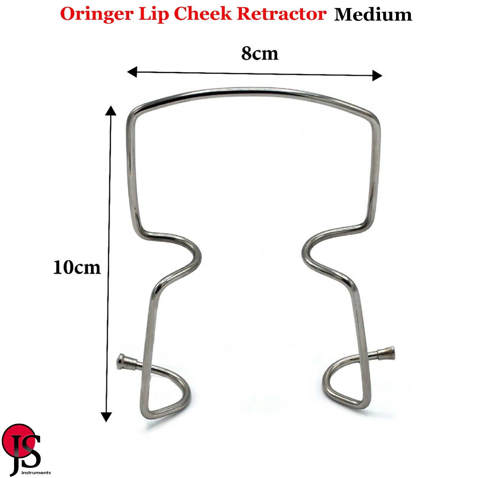Oringer Retractor Medium Dental Self Retaining Cheek & Lip Metal Wire Retractors