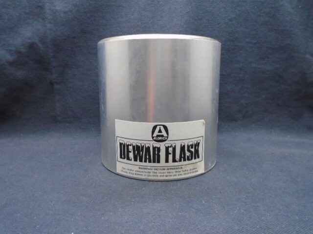 ALDRICH 550mL 102mm ID 95mm Depth Cylindrical Glass Aluminum Dewar Flask Z107565
