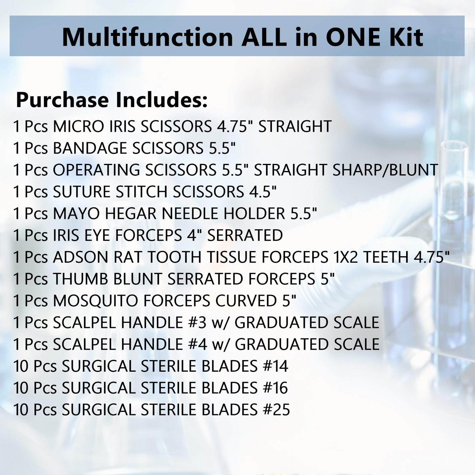 41x Suture Laceration Kit Surgical Dental Veterinary Instruments Forcep Scissors