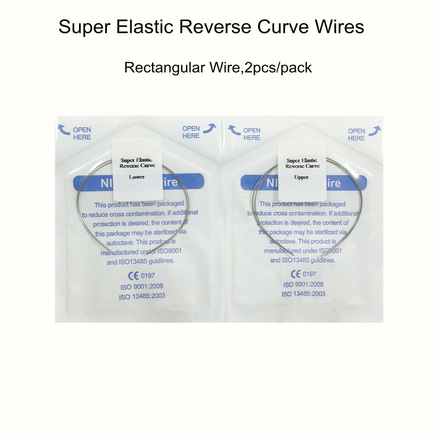 20Bags Dental Orthodontic Reverse Curve Arch Wire Niti Super Elastic Rectangular