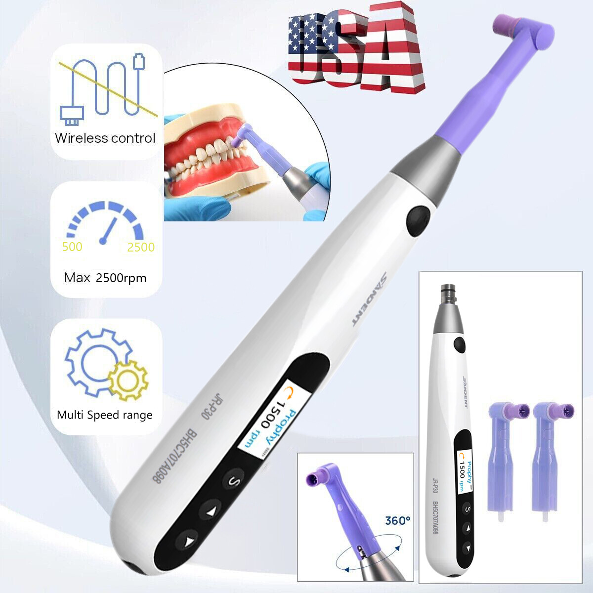 NSK dental cordless hygiene prophy handpiece/Slow Low Speed Handpiece Kit 2/4H