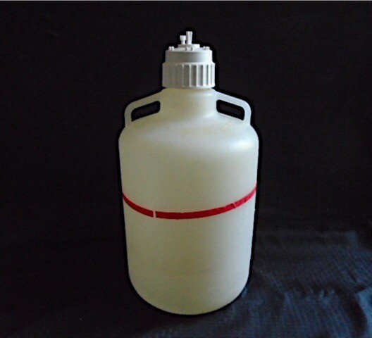 NALGENE 20L 5-Gallon Polypropylene Graduated White Carboy 3-Port Closure