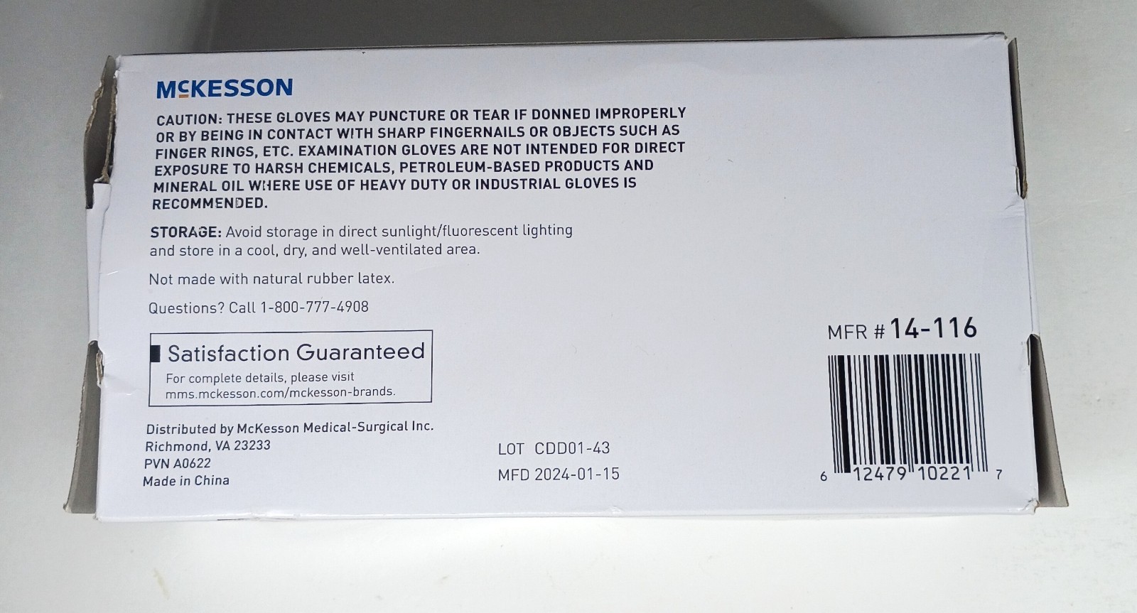 4 boxes – McKesson/Basic brand Vinyl Exam Gloves MEDIUM 100 per Box