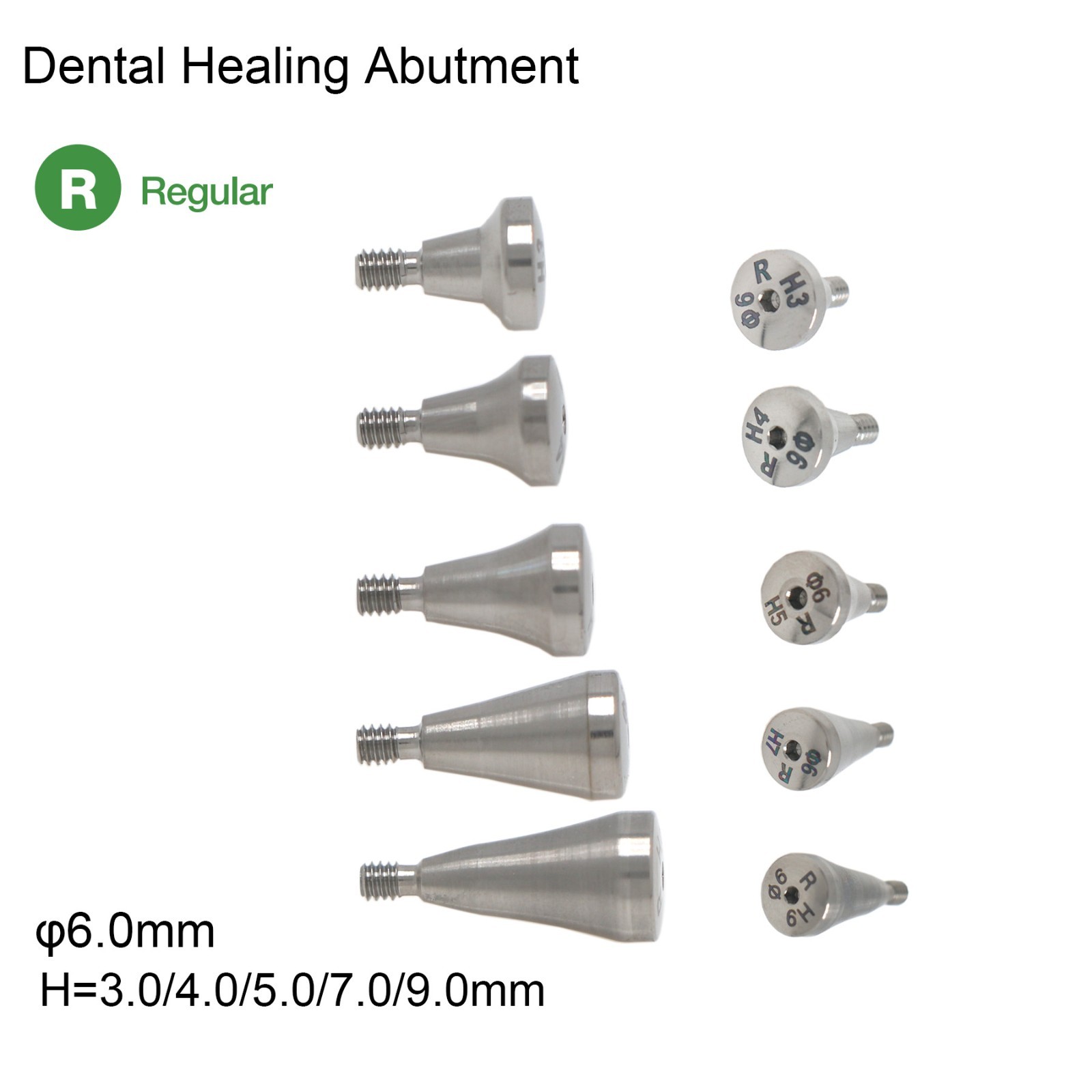 US Dental Healing Abutment Cap Cover Screw Fits DIO UF II Regular Hex Implants