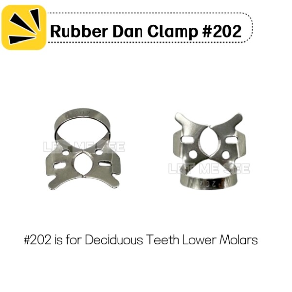Dental Rubber Dam Clamps #202 Rubber Barrier Clip Stainless Steel Material