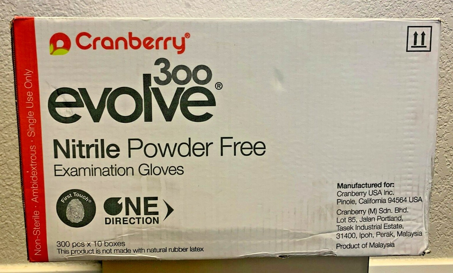 Cranberry Evolve Powder Free Nitrile Exam Gloves Blue 3,000 Gloves/Case, S/M/L