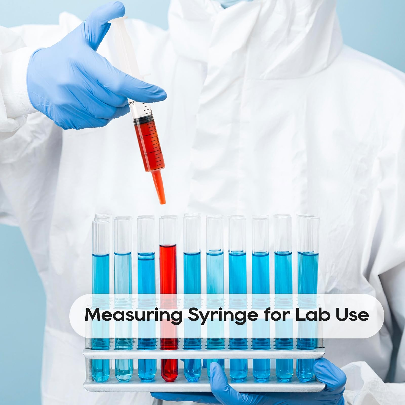 100 Pack 20mL Syringes, Plastic Syringes with Catheter Tip clear