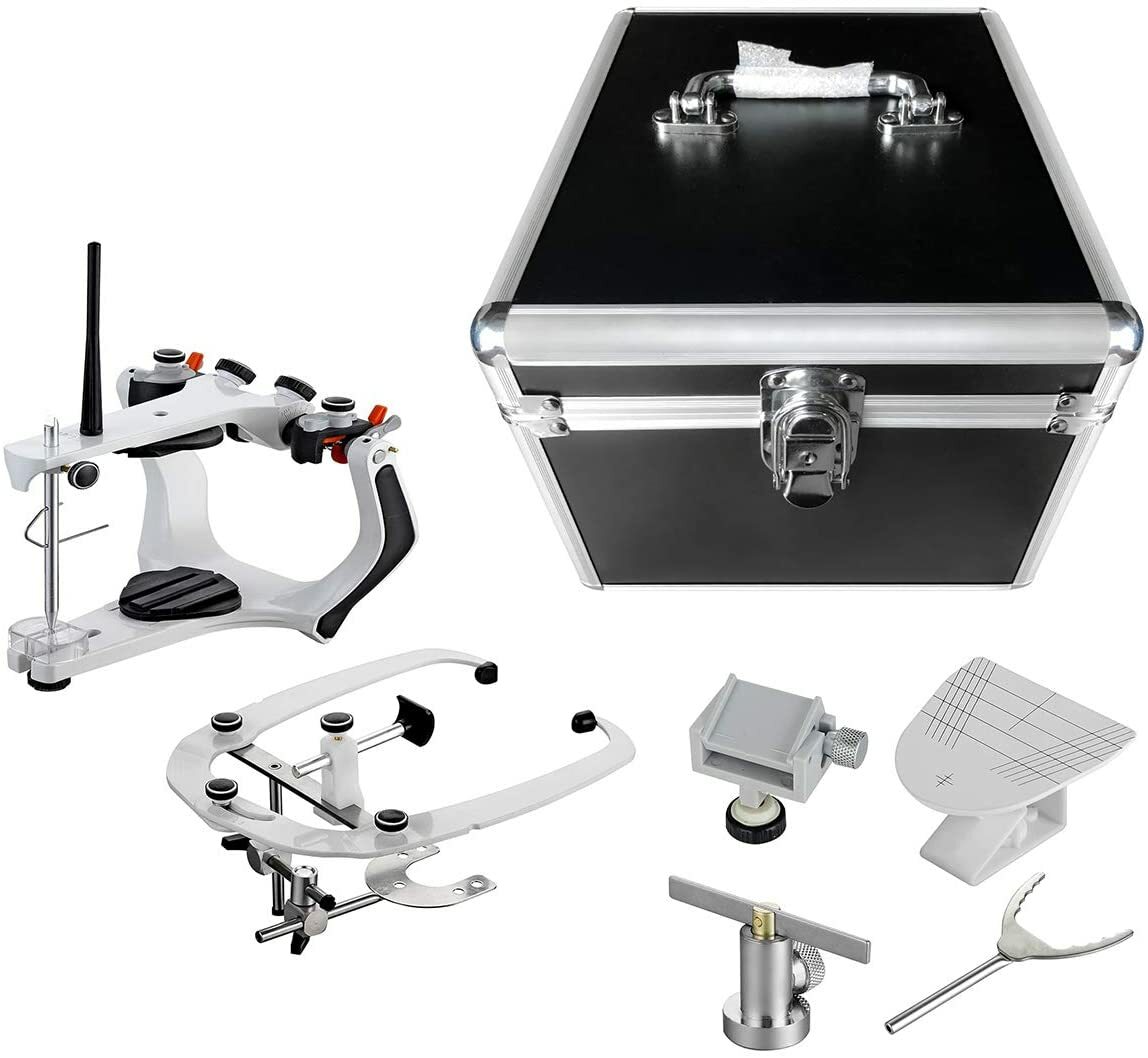 Dental A+ Grade Semi-Adjustable Articulator $ Face Bow & Aluminum Box A7 PLUS US