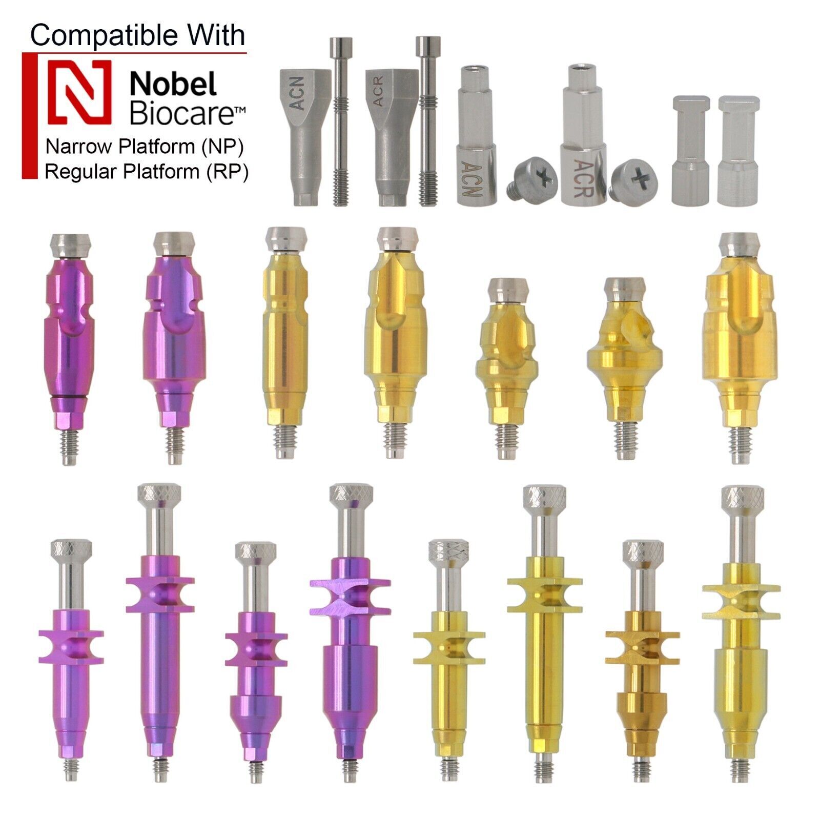 Dental Impression Coping Open Closed Tray Locator Healing Abutment Cap for Nobel