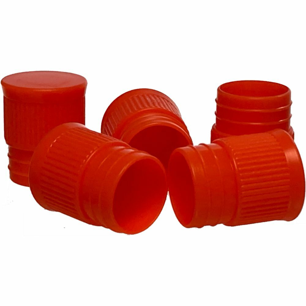 Test Tube Cap, Hollow Bottom, 16mm, Orange, Karter Scientific (Pack of 100)