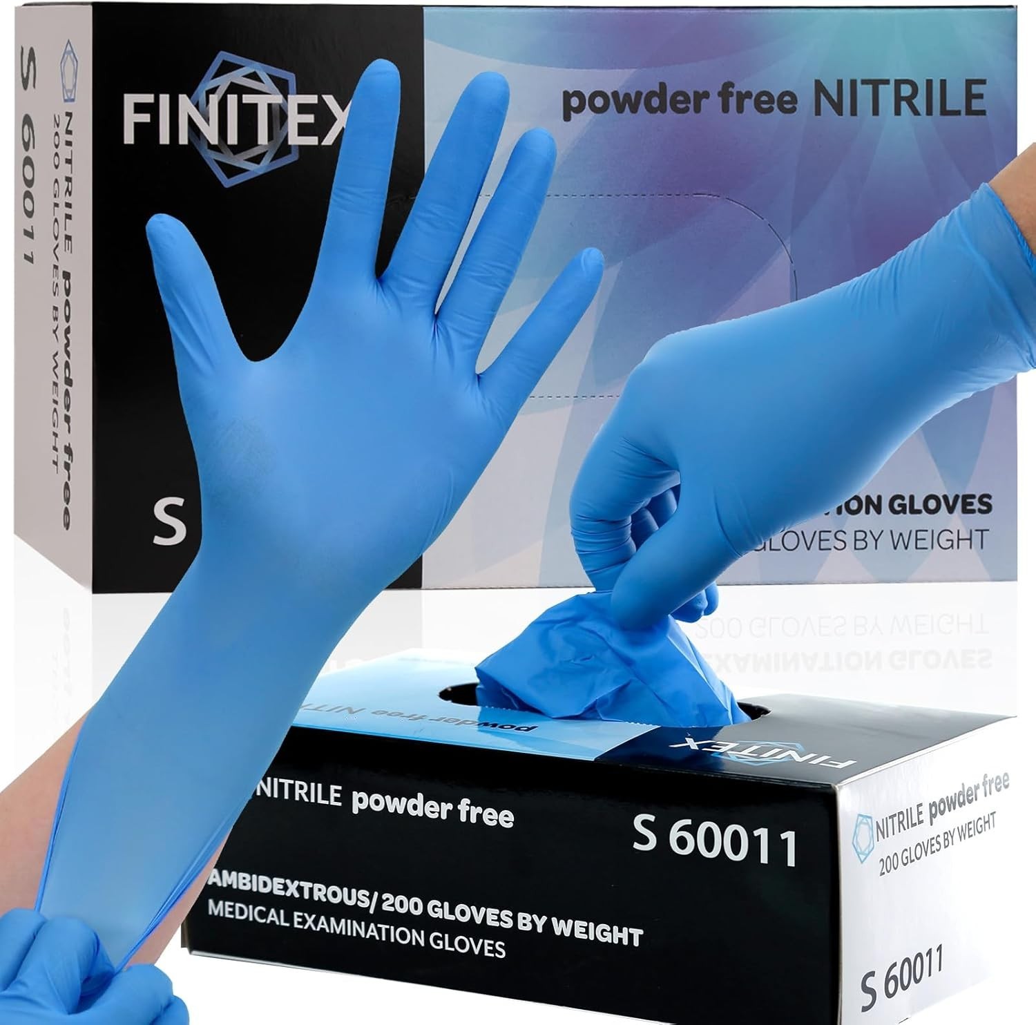 Large Nitrile Exam Gloves – 200 Count Disposable, Latex-Free, Water Resistant
