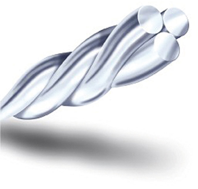 ORTHODONTIC DENTAL TWIST THREE-STRAND WIRE .0155, 30-FT SPOOL. REF. 260-476