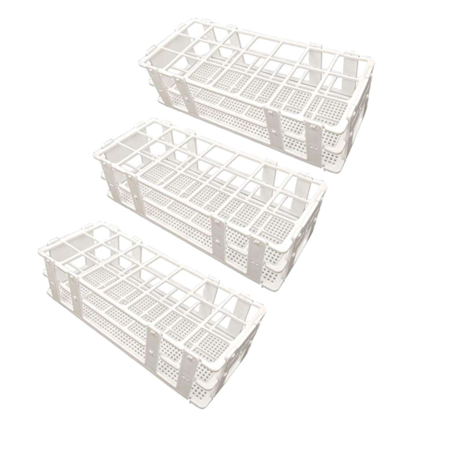 3 Packs Plastic Tube Rack, 21 Holes Lab Tube Rack Holder for 30mm Tubes, W…