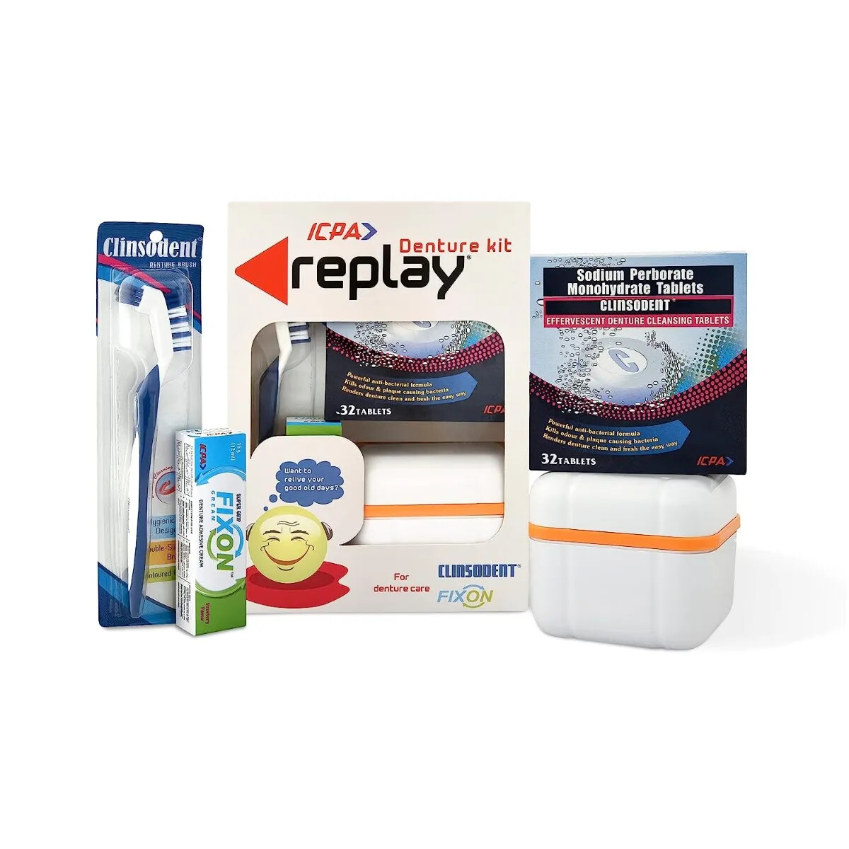Icpa Replay Denture Kit A hygienic denture Box which stores and cleans dentures
