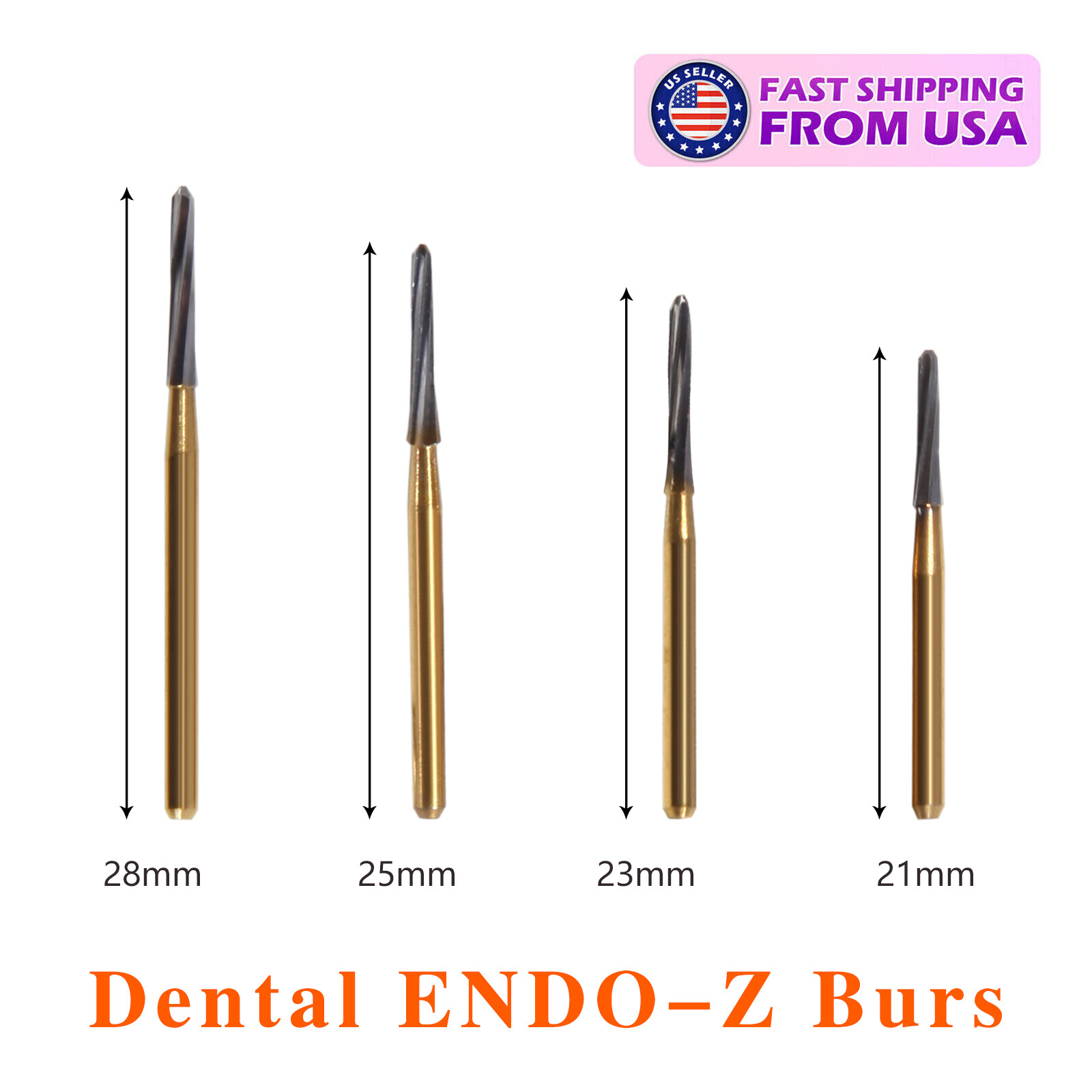 Dental E-generator LED High Speed Handpiece2/4Holes /Endodontic Carbide Burs USA