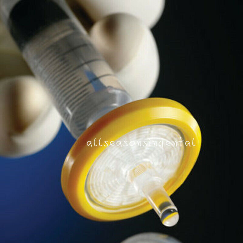 Dental Disposable 33mm Sterile Syringe Filter & 0.22µm Hydrophilic PVDF Membrane