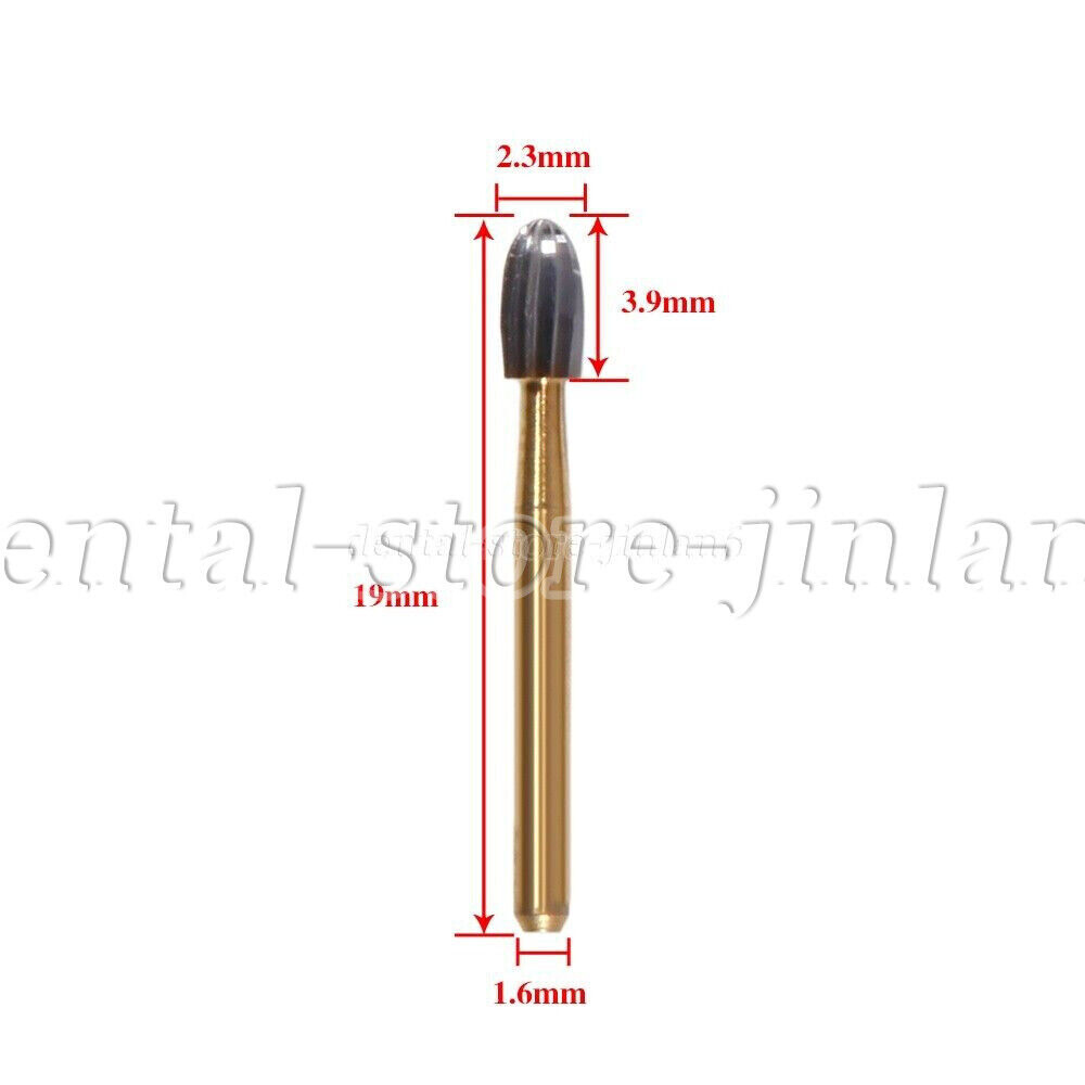 10/20Pcs Dental Tungsten Carbide Bur Trimming and Finishing Egg Football FG7408