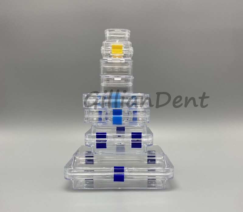 50 PCS Denture Cases Dental Veneers Hinged Display Jewelry Storage Box Membrane
