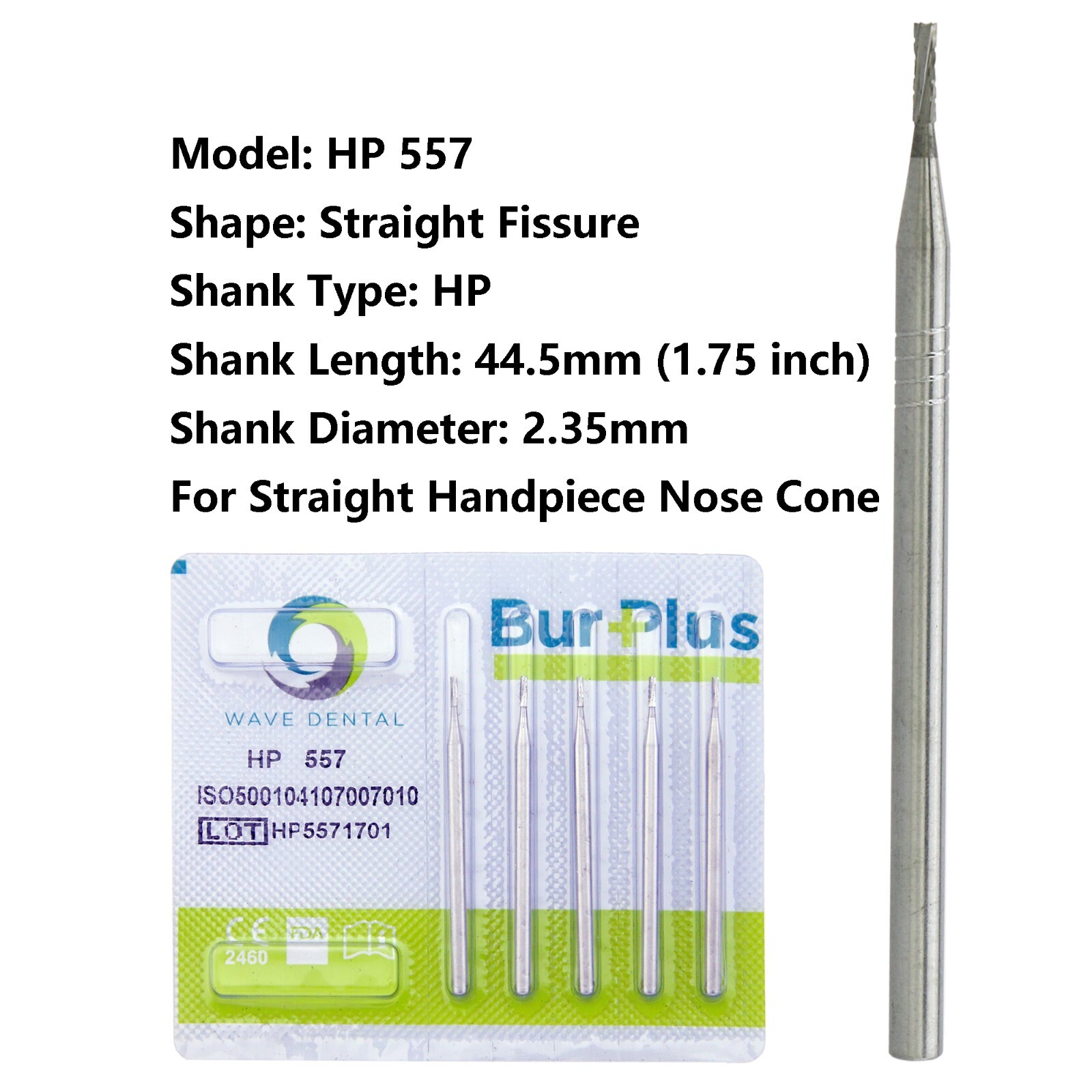 Wave Dental Surgical Burs for Straight Handpiece HP 555 556 557 558 559 560 563