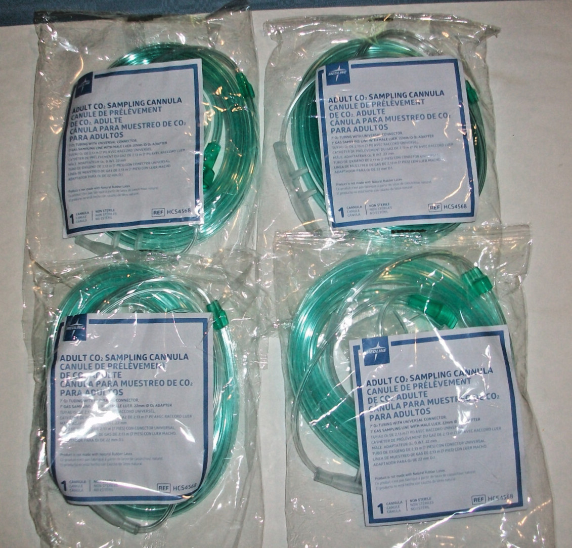 New Low Price: 4 Medline HCS4568 Adult CO2 Sampling Nasal Cannulas – Sealed