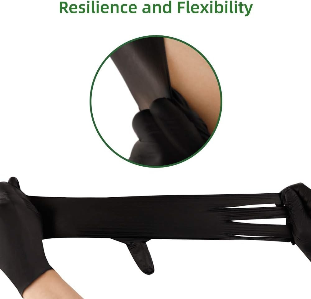 Nitrile Disposable Gloves Pack of 100, Latex Free Safety Working Gloves for F…