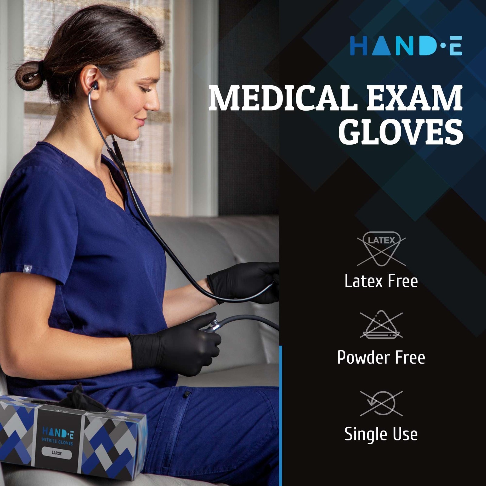 1000 Count Disposable Nitrile Gloves – Latex Free, Powder Free, Medical Exam Bul