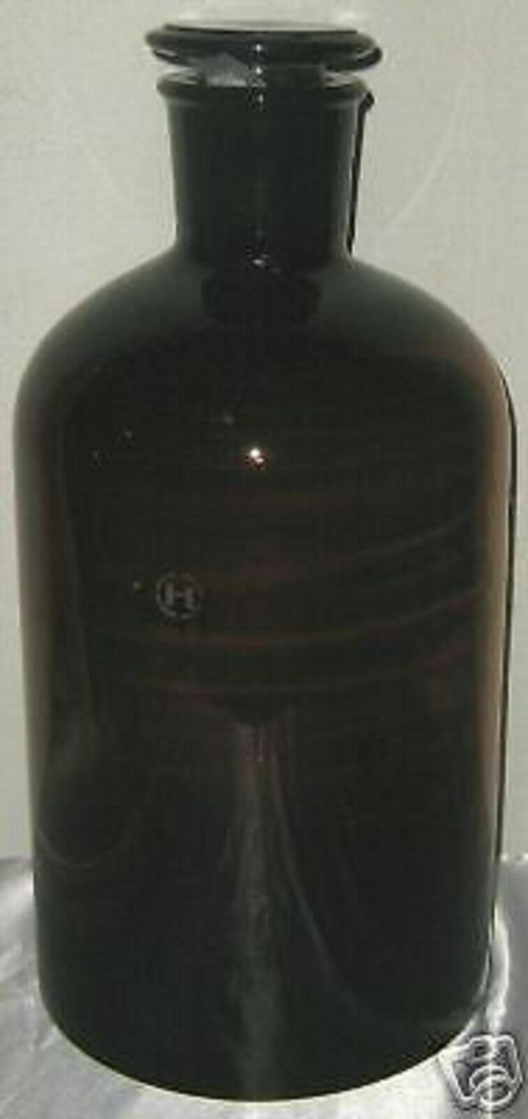 Glass amber lab reagent bottle narrow mouth 30 ml 1 oz chemistry glassware New