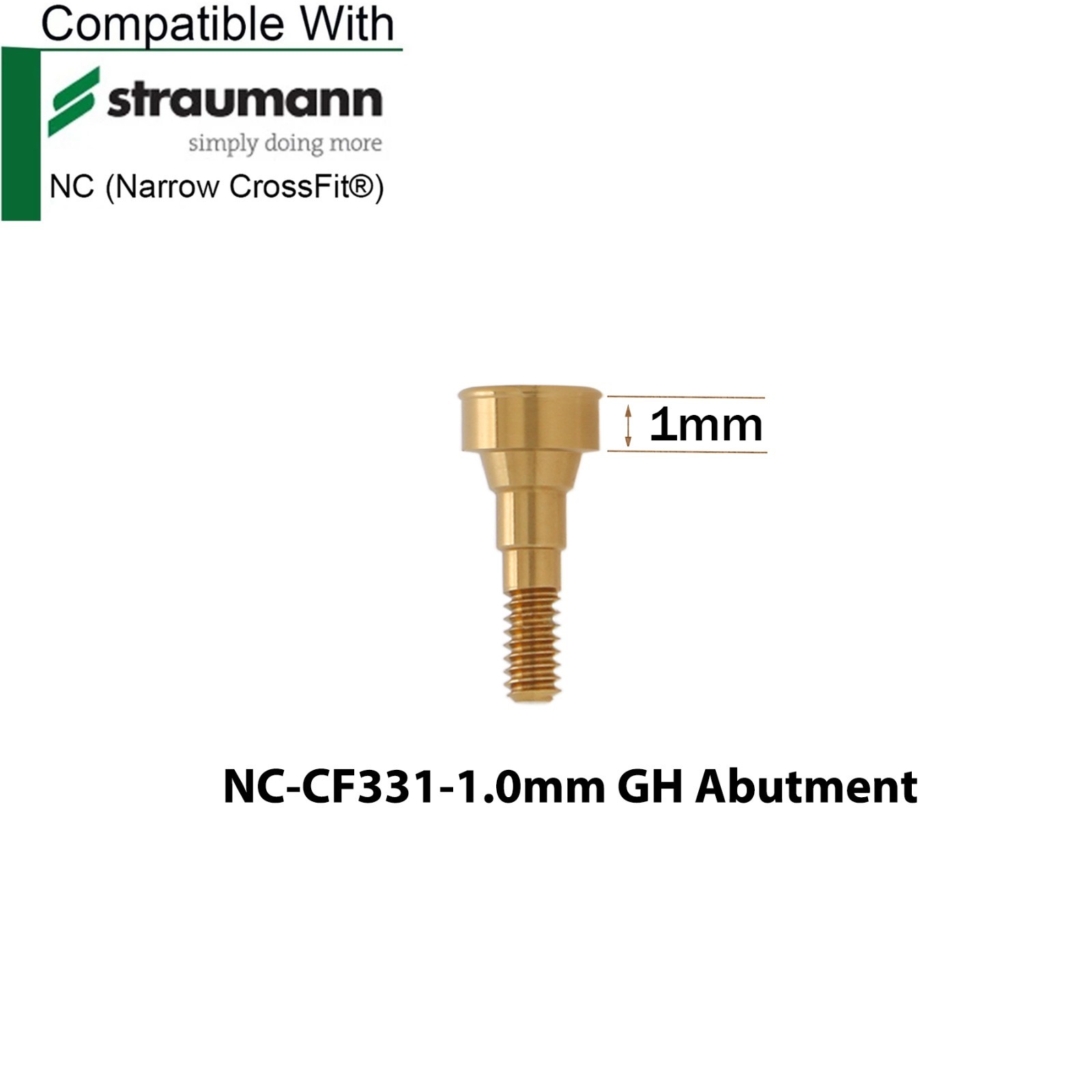 Dental Locator Abutment Compatible STRAUMANN Bone Level NC/RC & Male Caps Kit