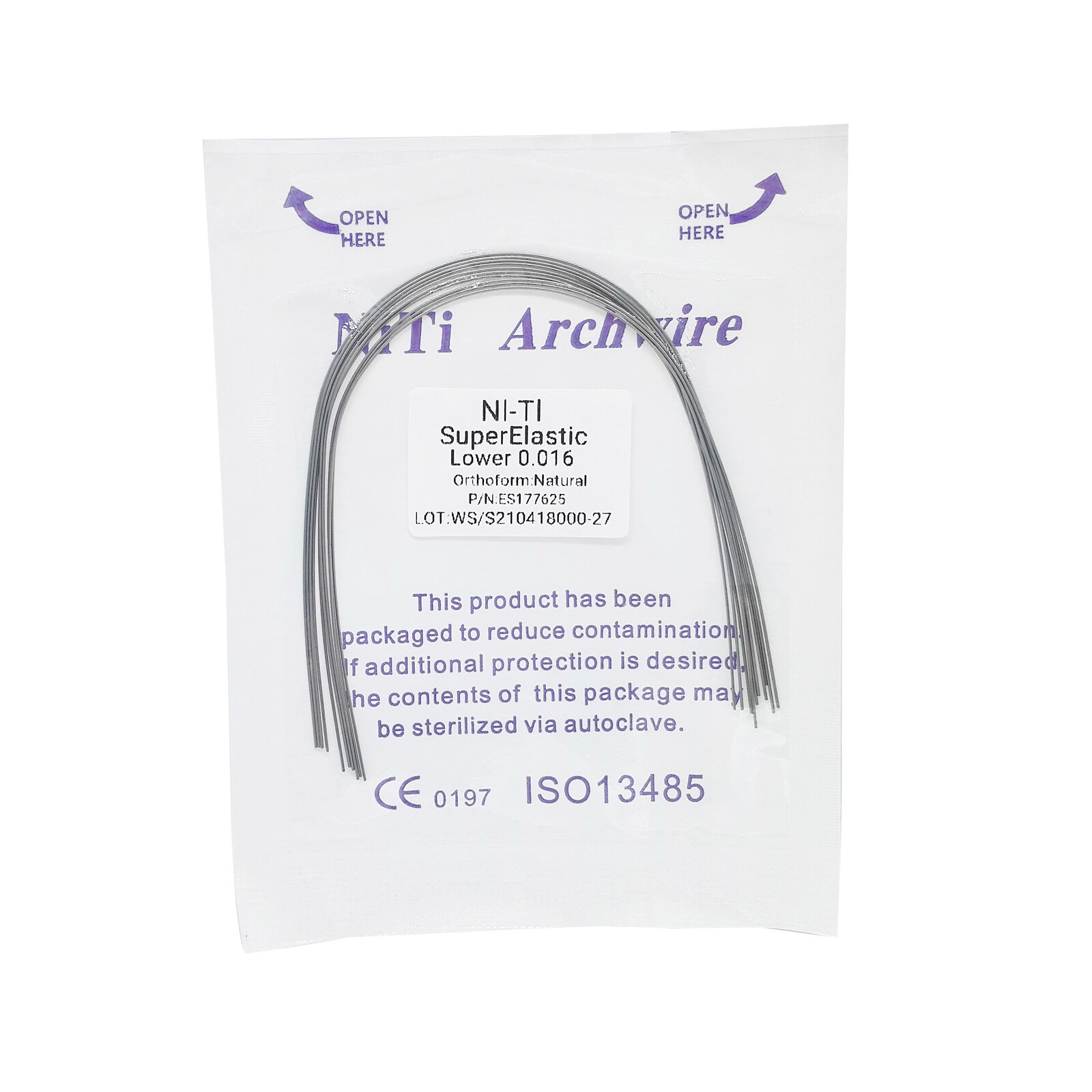 0.99$ Dental Orthodontic Super Elastic Niti Round Natural Form Arch Wire