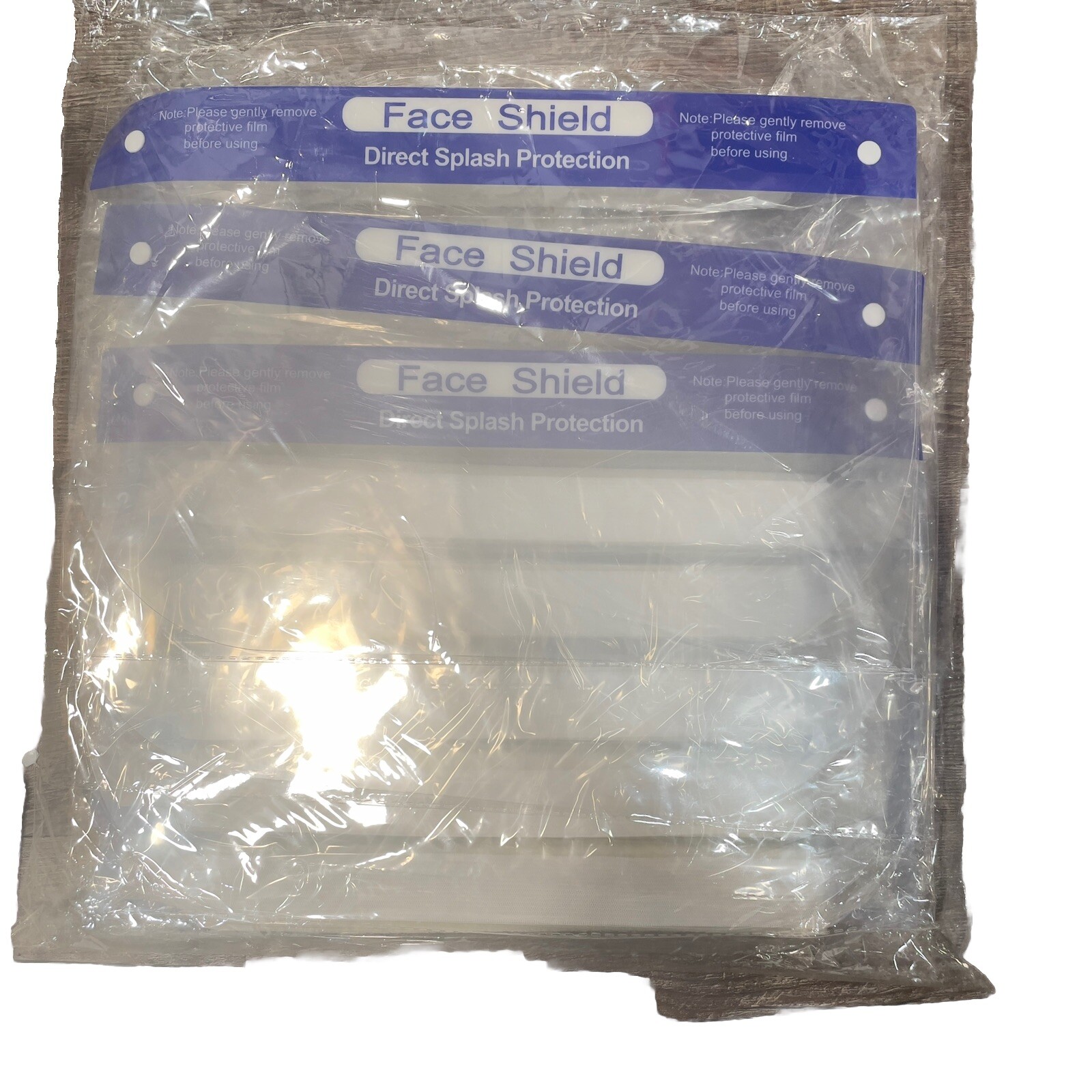 1 Lot of 8 – Full Length Disposable Face Shields with Foam Top