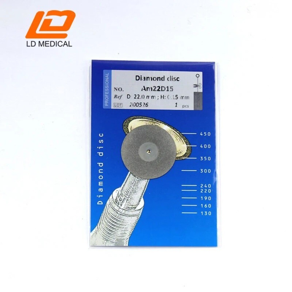 10 Pcs Dental Diamond Disc Extra Thin 0.15mm Double Sided Grind Polish Drill CE