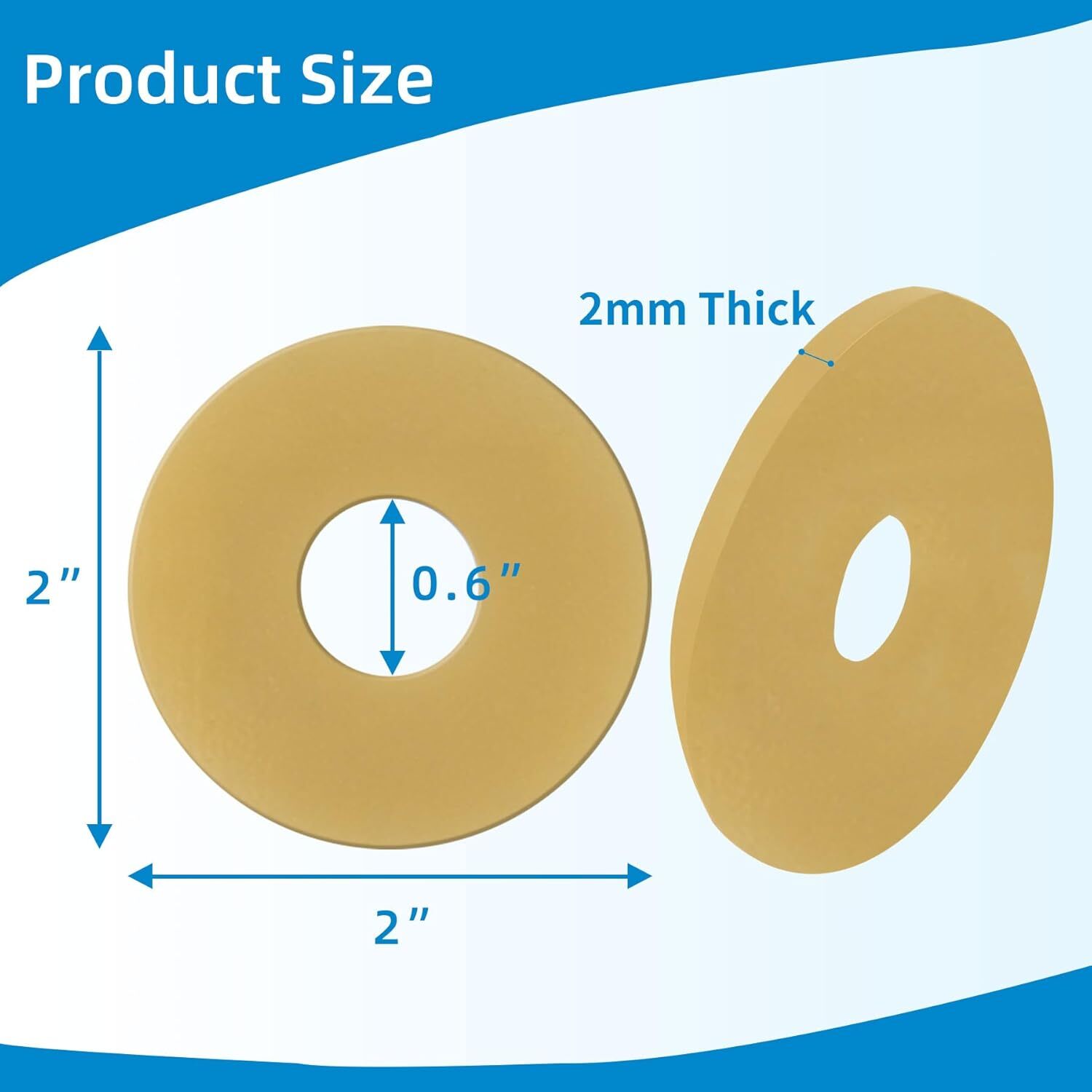 10PCS Ostomy Barrier Rings, Moldable Hydrocolloid for Colostomy Bags