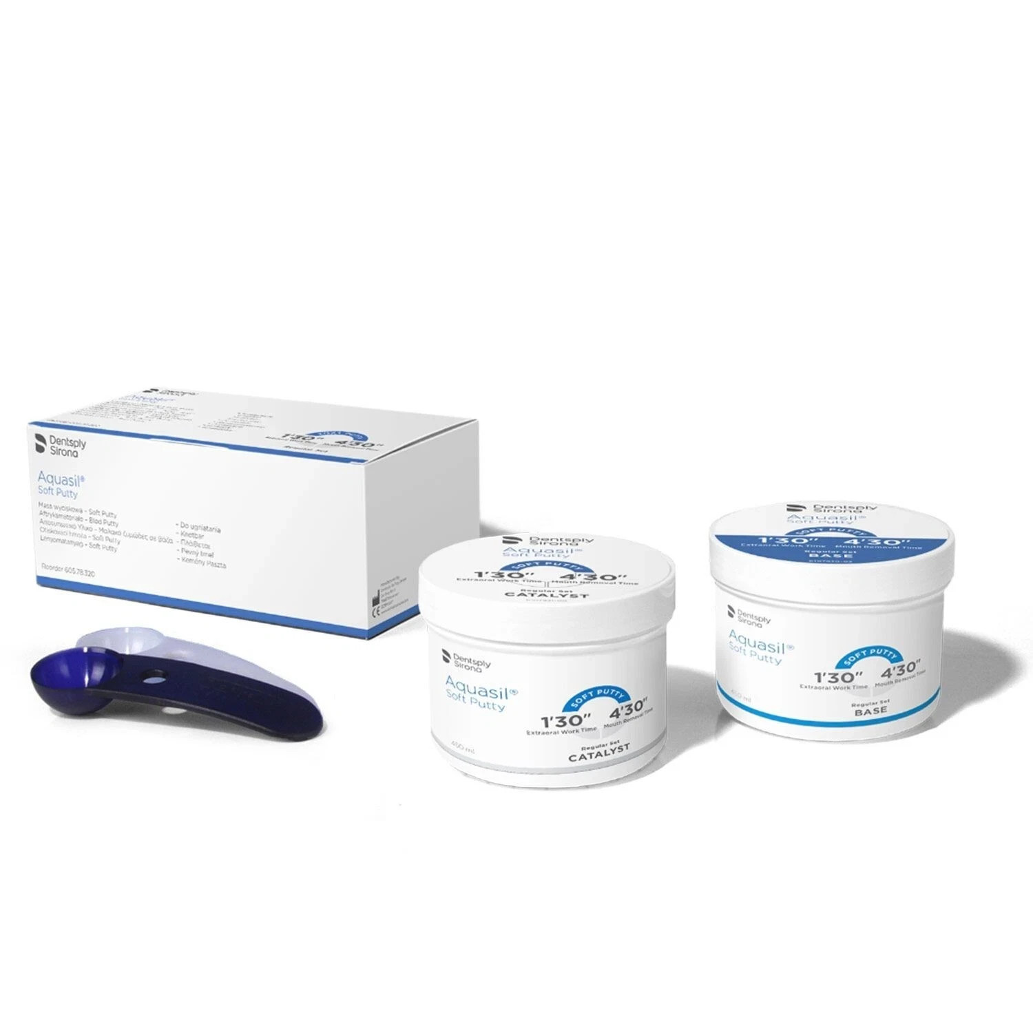 Set 450 ml Catalyst 450 ml Base Dentsply Aquasil Soft Putty Regular FREE SHIPING