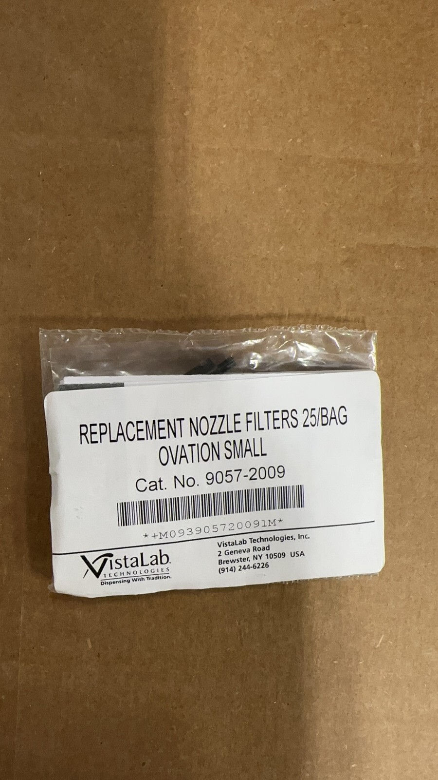 VistaLab 9057-2009 Nozzle Filters for Ovation small and medium volume, 25/bag