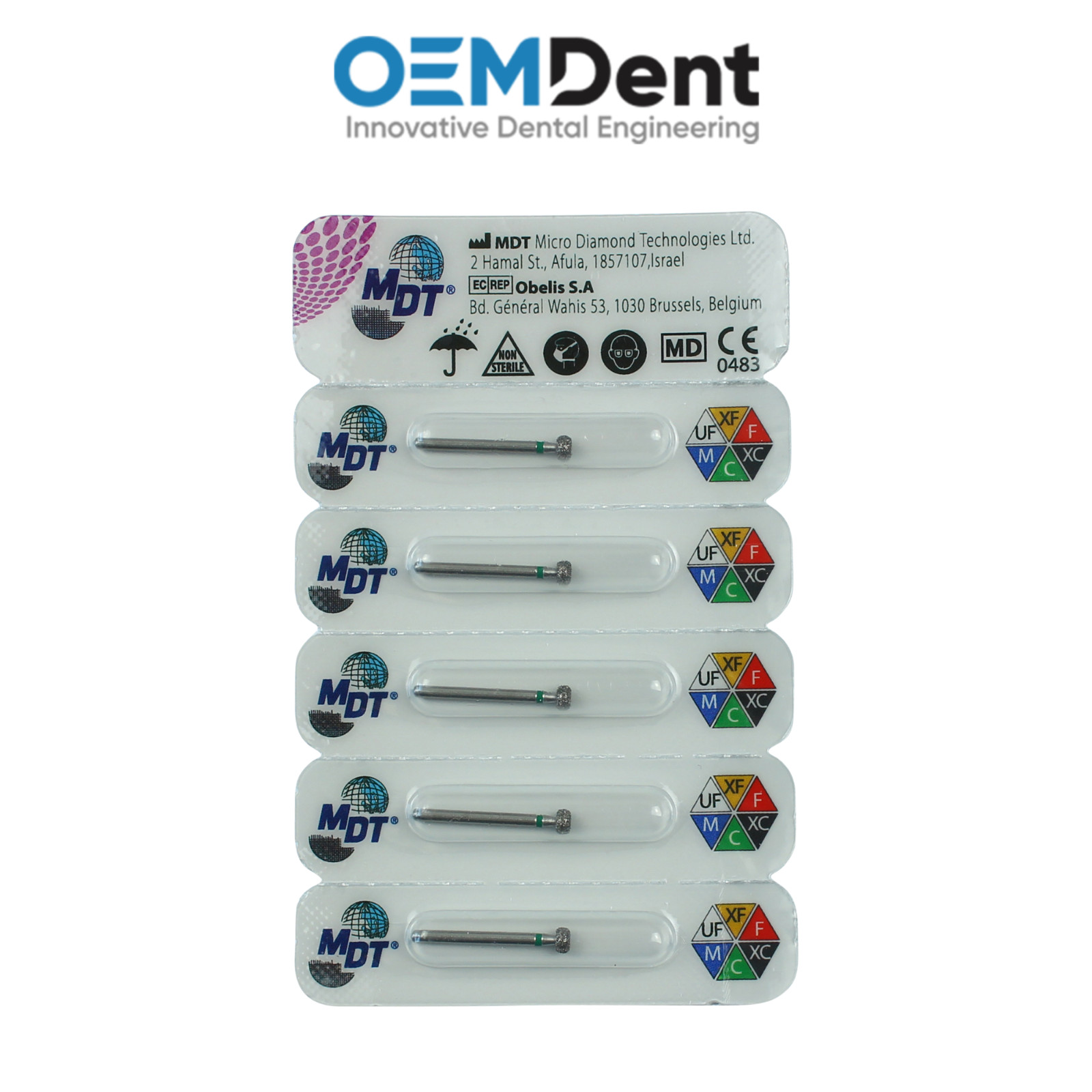 MDT FG Diamond Burs Wheel Rounded Rim 068 Contouring Beveling Restorations