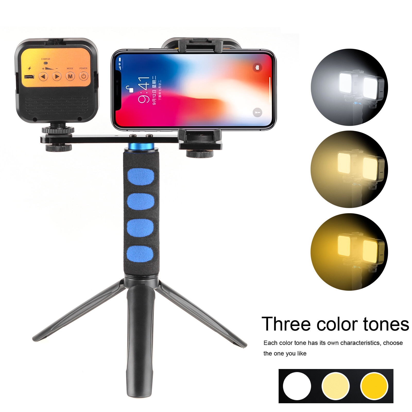 Dental Filling Camera Lamp 64 LEDs Beads Oral Photography Light for Mobile Phone
