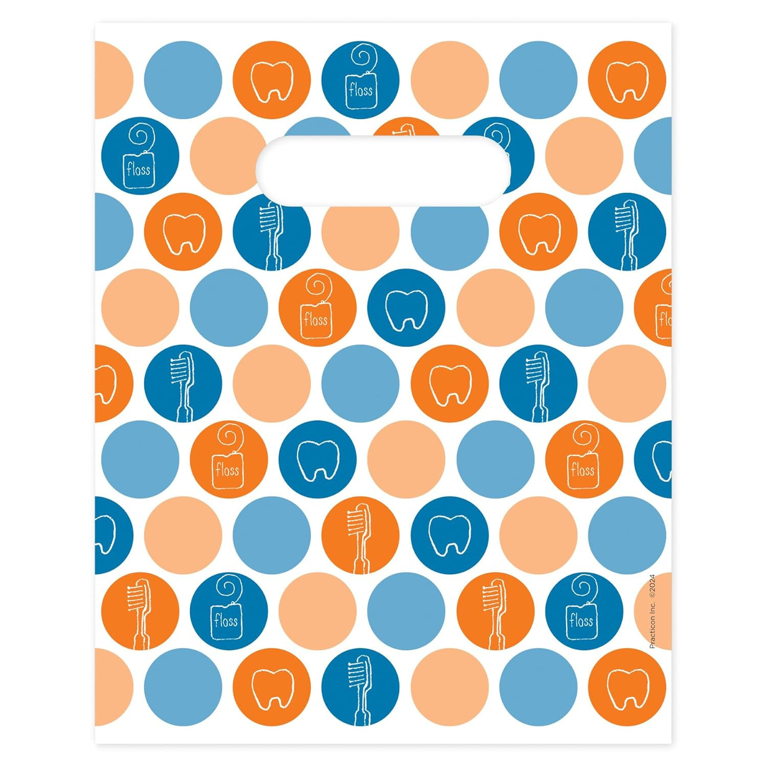 100 Pack Dental Dots Giveaway Bags 8″x10″ Party Favors Dentist Supplies New