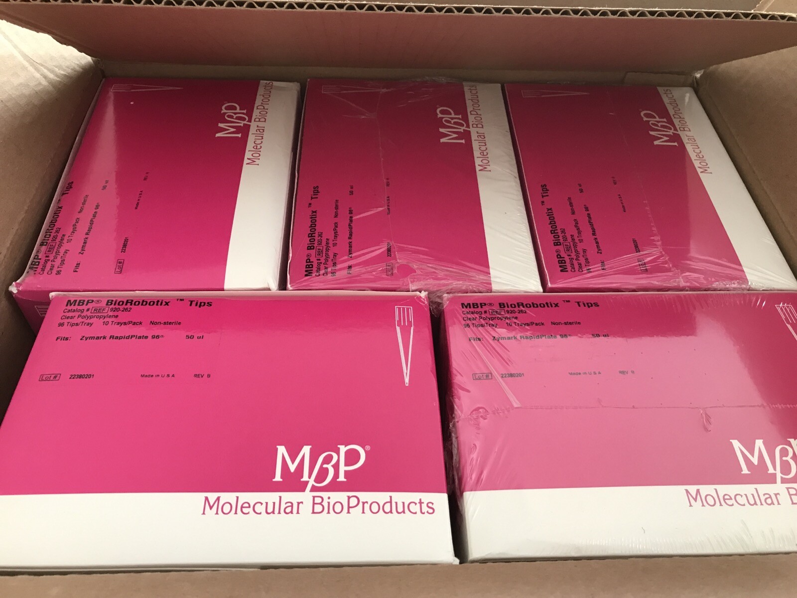 (4704/Case) MBP 50uL BioRobotix Automated Pipet Tips Non-Sterile 920-262
