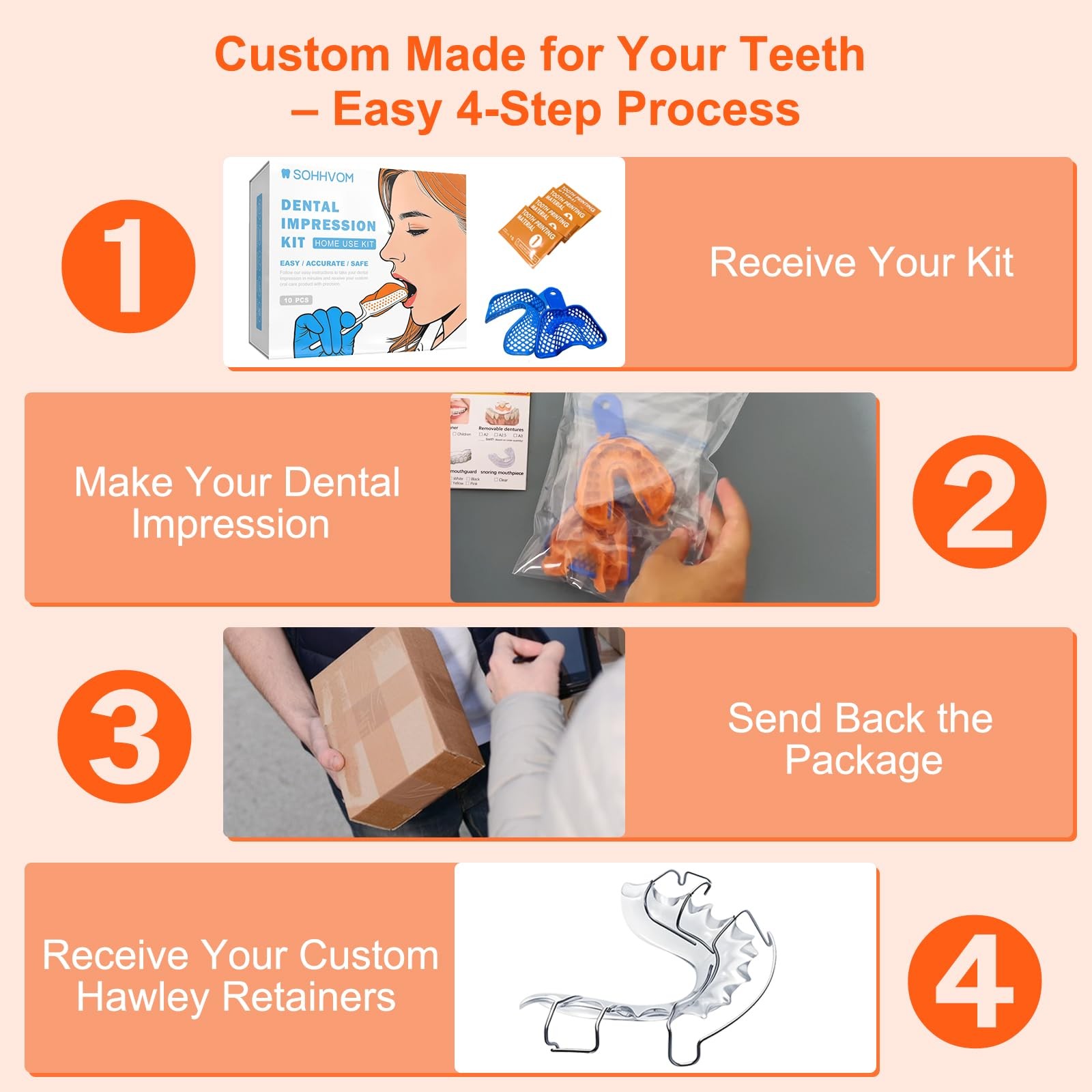 Hawley Retainer for Teeth, Custom Retainers 1 Ounce (Pack of 2), Clear