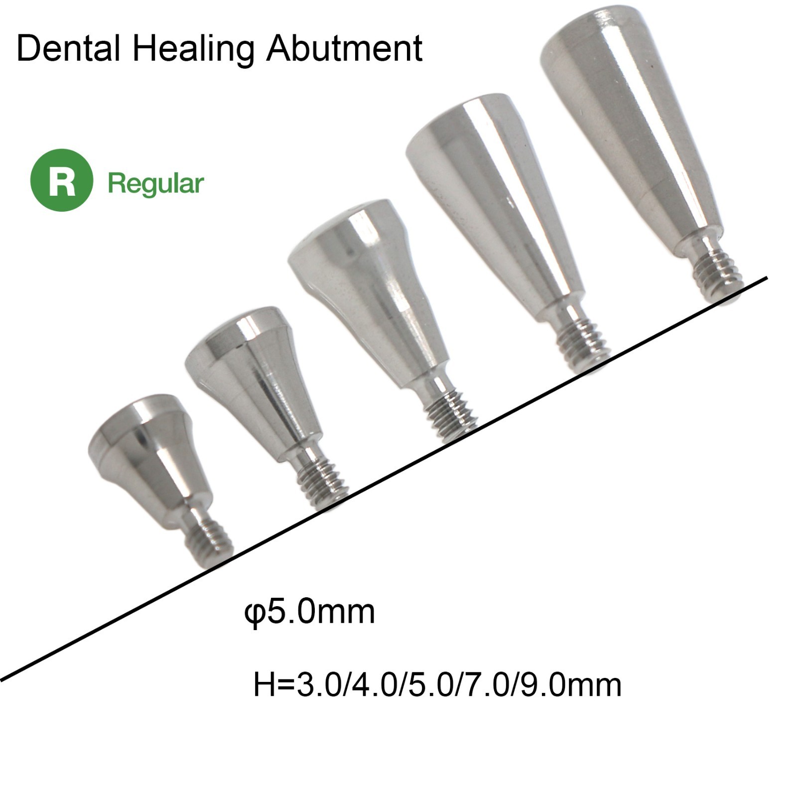 US Dental Healing Abutment Cap Cover Screw Fits DIO UF II Regular Hex Implants