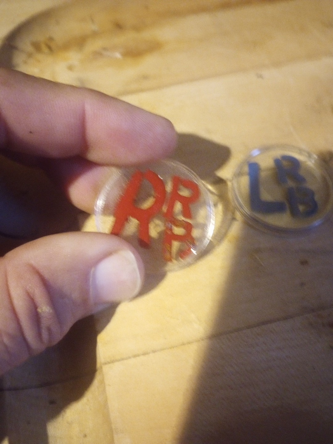 Xray Markers With Initials RB Red And Blue One Set