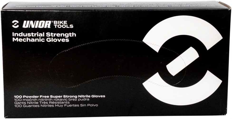 Unior Industrial Strength Nitrile Mechanic Gloves – Box 100, Large