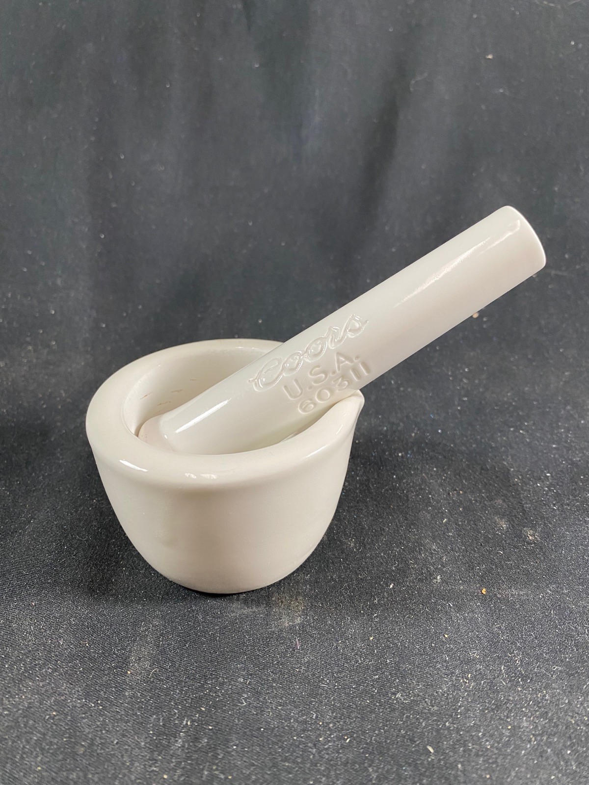 COORS COORSTEK 50mL Glazed Porcelain Mortar 114mm Pestle Set 60310/60311