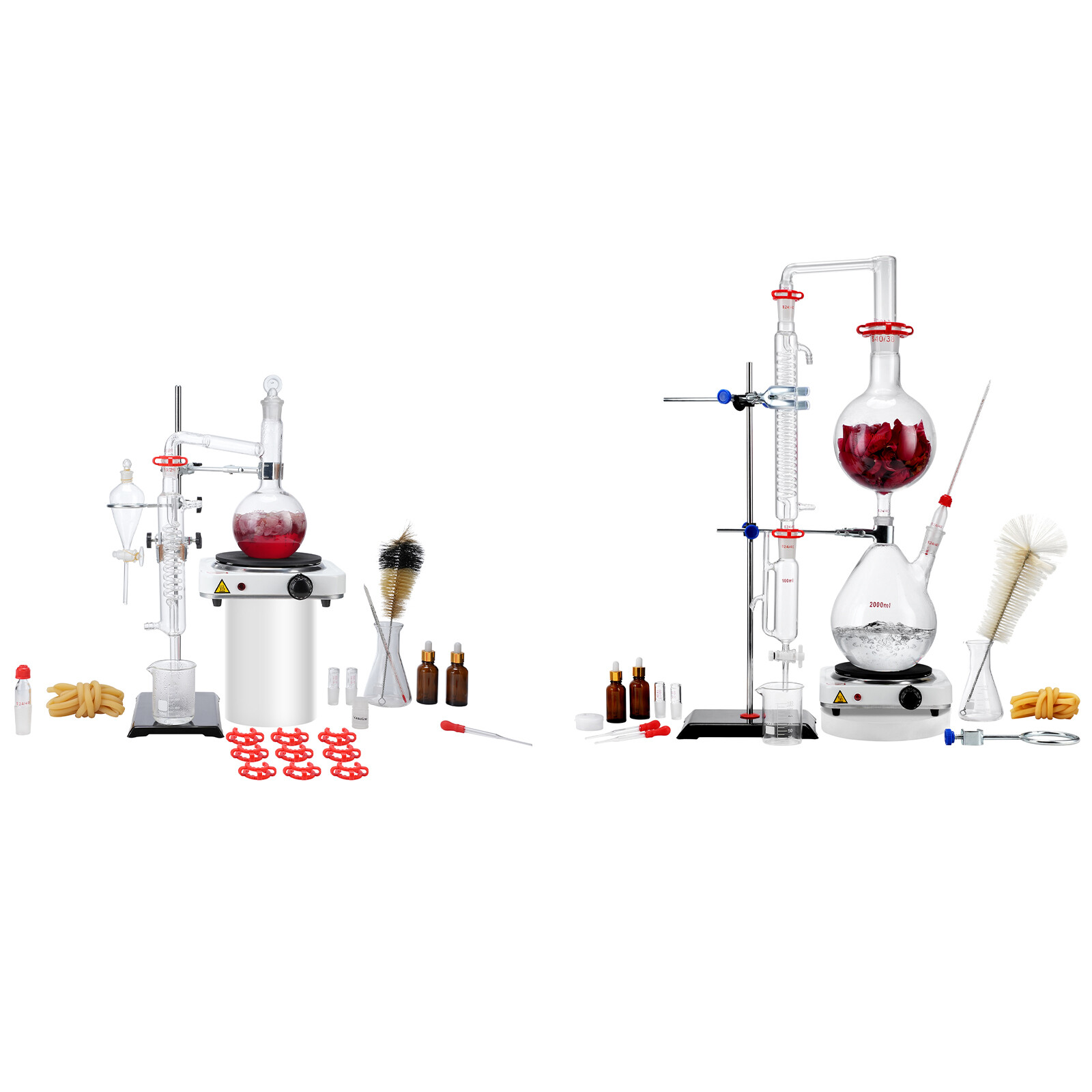VEVOR Essential Oil Distillation Kit 500/2000ml Distillation Apparatus