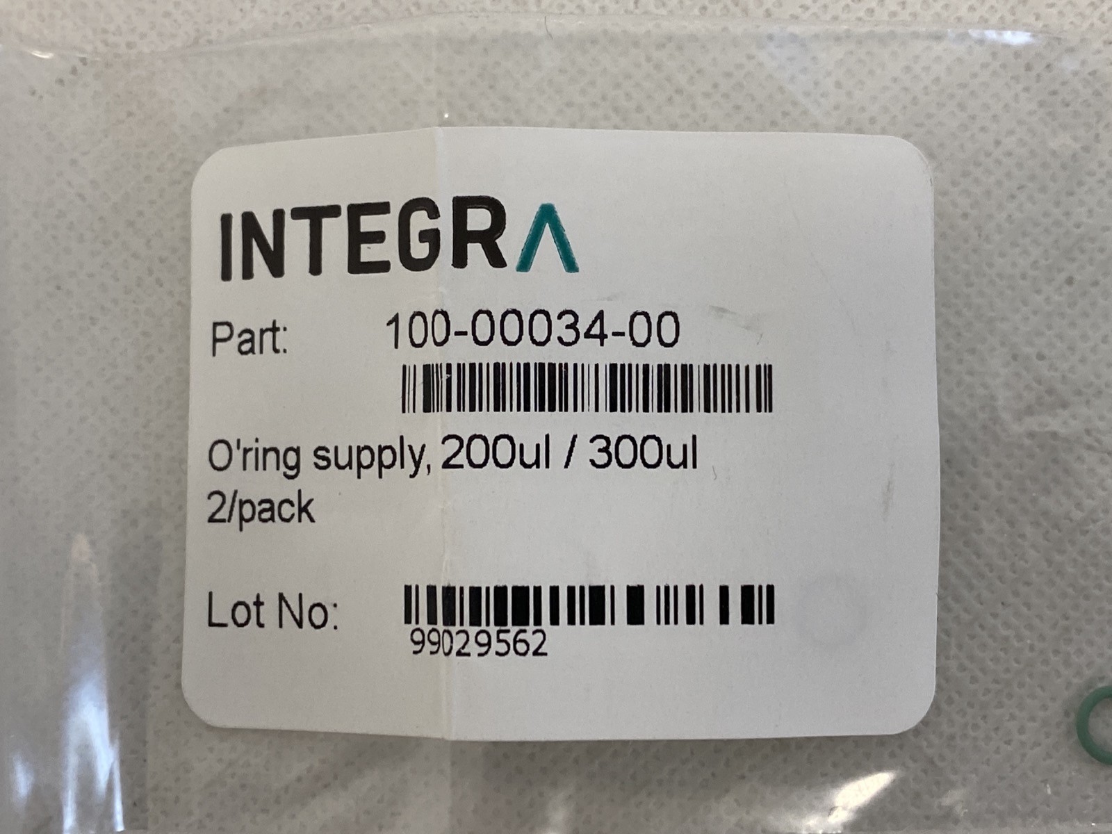 (2/Pk) INTEGRA Replacement O-Rings for 200uL / 300uL Tip Fitting 100-00034-00